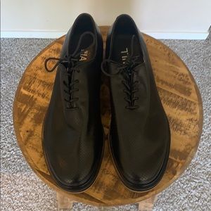 NOBULL Men’s Leather Dress Shoes, Black, Size 8